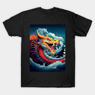 Chinese Dragon: Chinese New Year, Year of the Dragon on a Dark Background T-Shirt